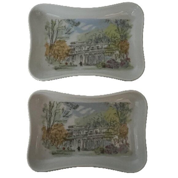 PILLIVUYT | Collectable “Le Pré Catelan” Paris France Dish (Set of 2) - Picture 1 of 4